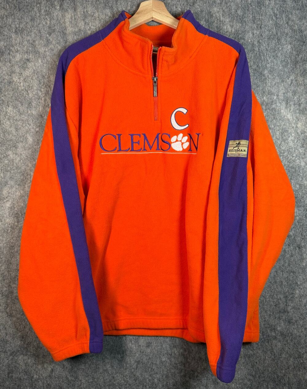 Clemson University Reebok Heisman Collection 1/4 Zip Fleece XL Pullover